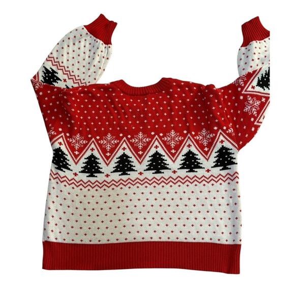 Vintage Coca-Cola Polar Bear “ugly” Christmas Sweater Red White Trees Holiday L - Picture 3 of 7